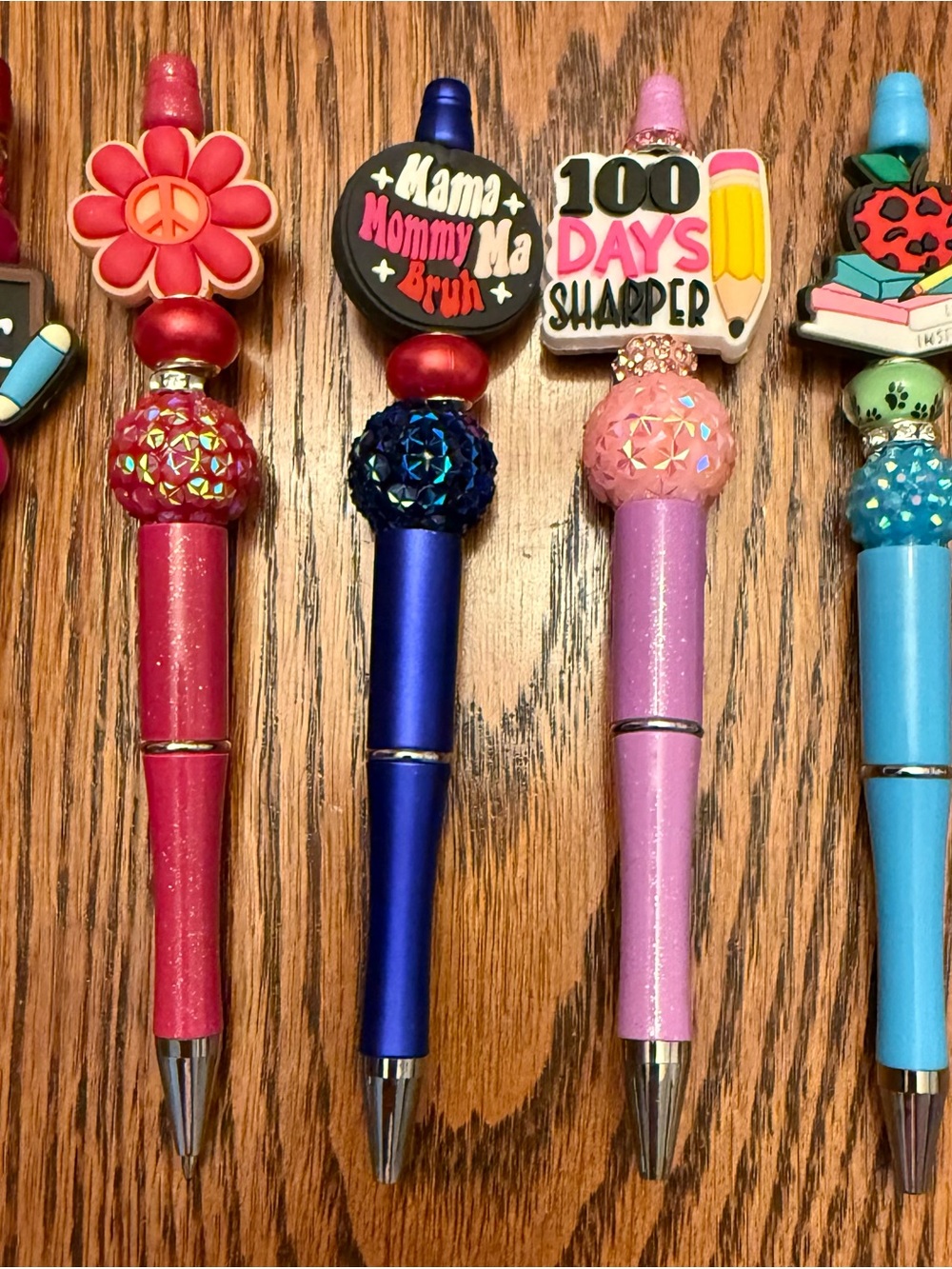 Glitter Jeweled Ballpoint Pen — Pink, Blue & Purple Options